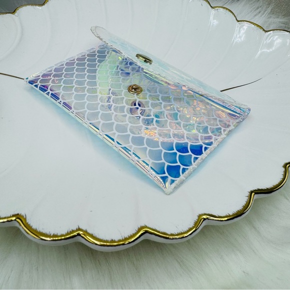 Holographic Iridescent Clear Card Case Wallet - Picture 4 of 8